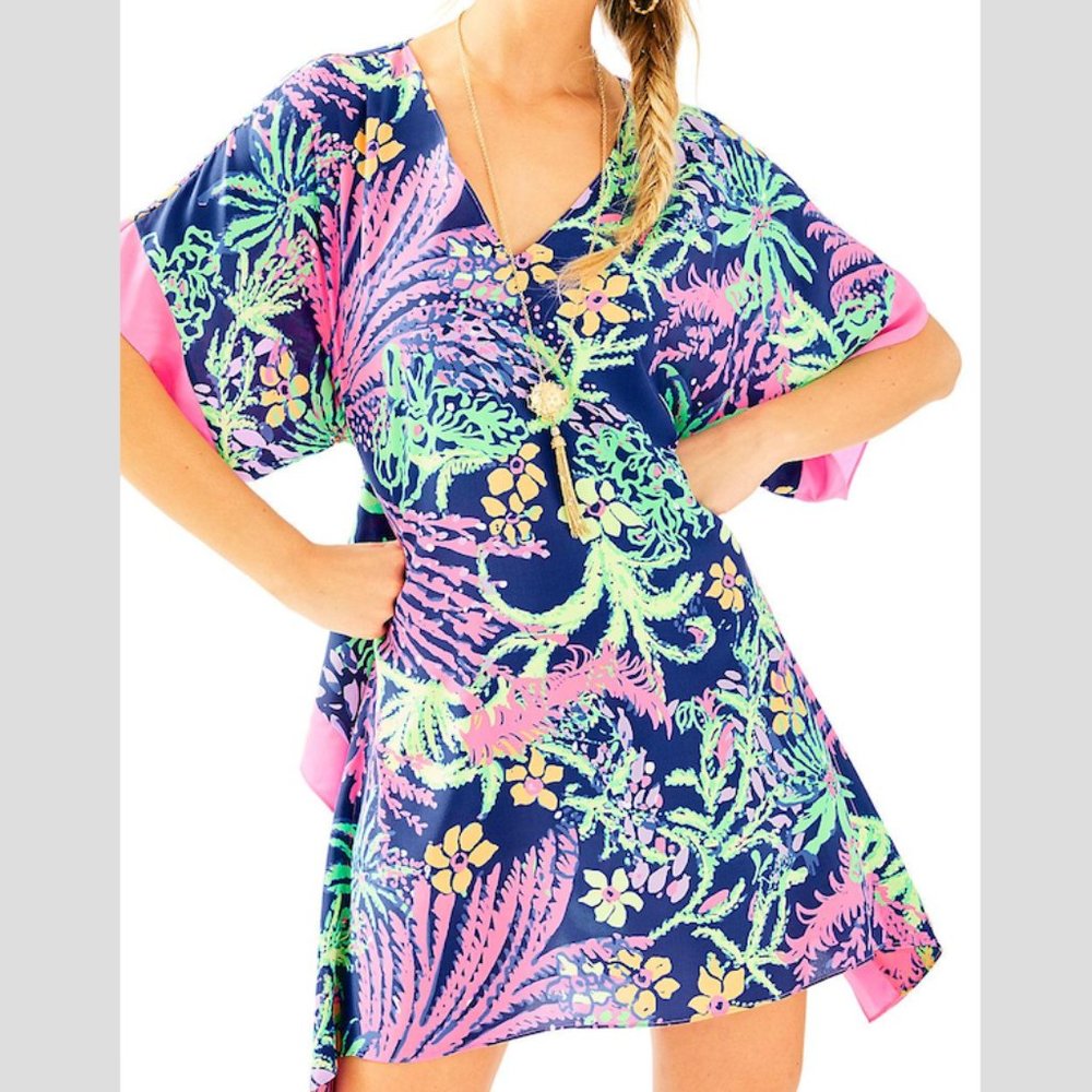 Lilly Pulitzer Julie Silk Caftan Size L/XL